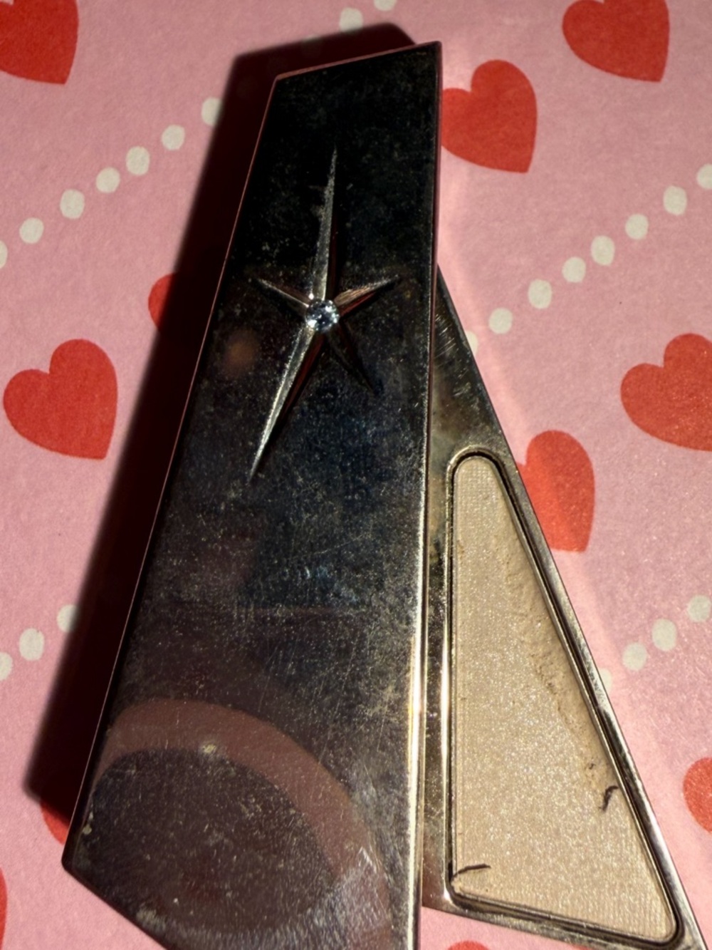 Metallic Triangle solid  Vintage pendant Compact - Angel by   Mugler